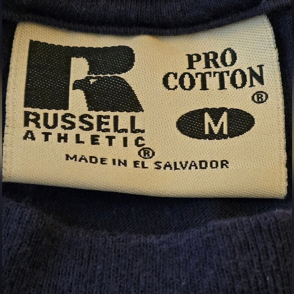 Russell Athletic Navy Blue T-Shirt, M - Picture 3 of 6
